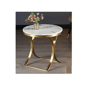 Affordable Price Home Furniture Designer Living Room End Table Glossy Finished Metal Side Table Modern Sofa Coffee Table