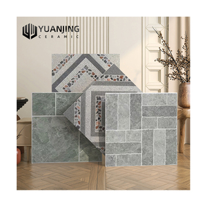 Carreaux de céramique de sol écologiques pour villa cour 600x600 Carreaux de porcelaine d'extérieur antidérapants aspect granit carré parking - Product Image 1