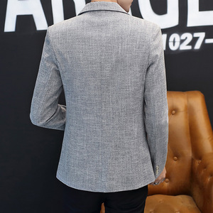 2024 blazer da uomo di colore puro da uomo primavera bel blazer auto-coltivazione tendenza casual semplice slim fit <span class=keywords><strong>blaze</strong></span> - Product Image 4