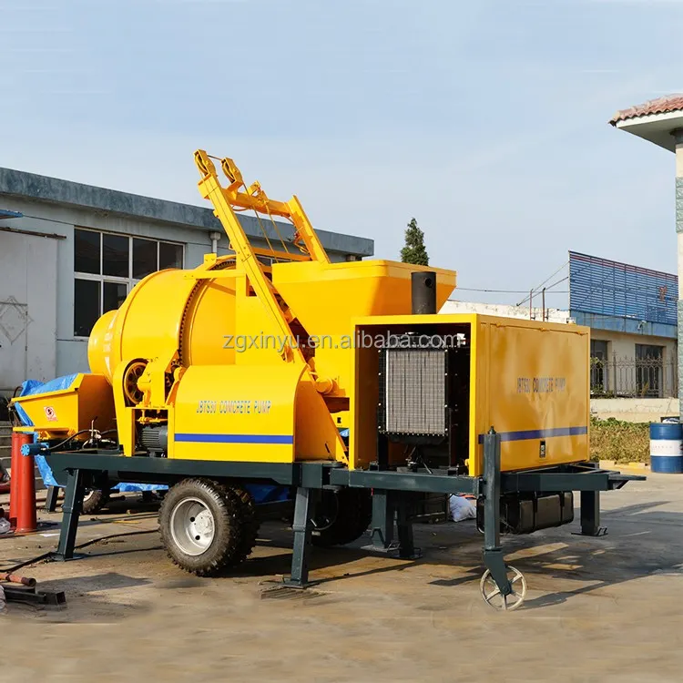 Factory Direct Selling Machinery Electric Concrete Pump with Mixer Provided Cement Pump XINYU High Operating Efficiency S Valve