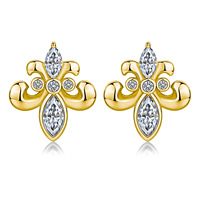 S925 Sterling zilveren oorsieraden met fruitdesign, unisex, met moissanite, geschikt als cadeau voor diverse gelegenheden