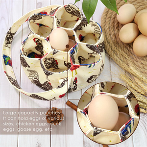 Canvas <b>Basket</b> <b>for</b> Gathering Fresh Eggs with 7 Pouches Farmhouse <b>Storage</b> Bag Collecting <b>Basket</b> - Product Image 5