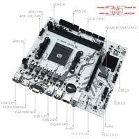 Penjualan paling laris Motherboard X99 RS9 DDR4 mendukung Xeon SATA III NVME M.2 M-ATX Motherboard AMD Am4