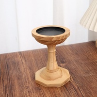 Porte-bougies et appliques murales ronds en bois faits à la main de qualité supérieure, accessoires de décoration d'intérieur modernes et élégants pour table