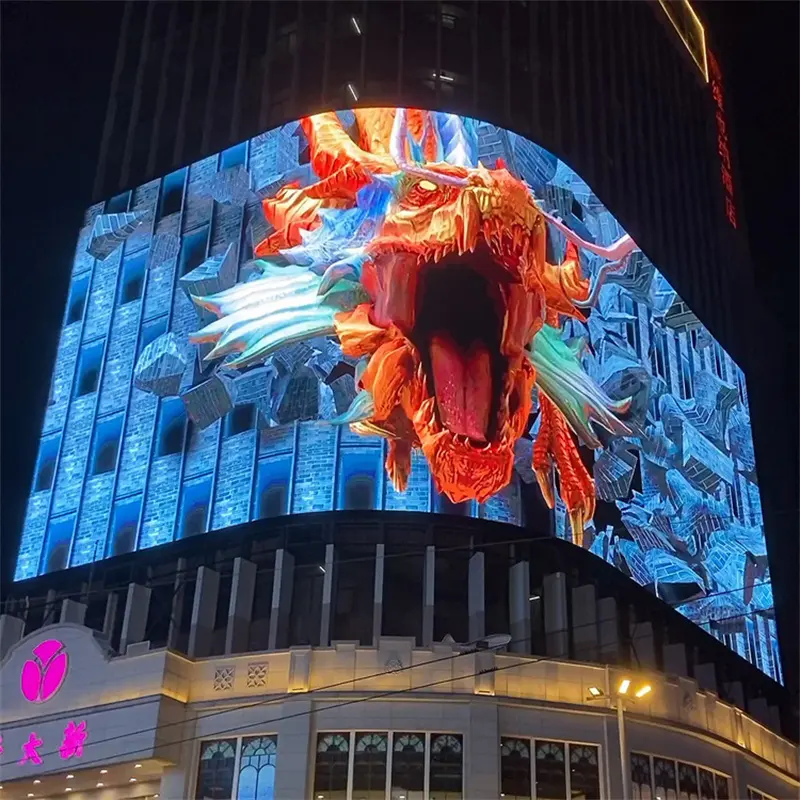 Factory Waterproof IP65 High Brightness Advertising Outdoor LED Video Wall Exterior P4 P5 P6 P8 P10mm 3D VR LED Display Screen