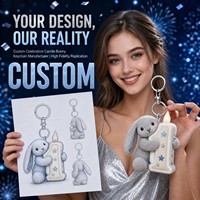 Peluche Porte-clés Lapin Personnalisé ODM, Cadeau de Nouvel An, Mascotte, Vente en Gros, Logo CPC, Cadeau de Fêtes Saisonnier, Jouet Doux