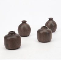 Diffuseur d'huiles aromatiques en bois de noyer noir écologique, mini vase, pot-pourri d'encens chinois, décoration pour la maison et le bureau