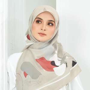 100% Polyester Cotton Voile Ethnic <b>Bandana</b> Soft Square 115x115 Premium Scarf with Printed Design From China - Product Image 3