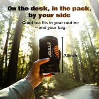 Cafetière électrique à percolation, bouilloire et infuseur à thé 2-en-1, cafetière 3 tasses, kit à thé portable pour le camping et les voyages
