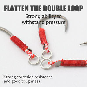 LUSHAZER 10pcs Hameçon à cercle unique Hameçon avec barbes Hameçons de pêche pour méné <span class=keywords><strong>Crayon</strong></span> de pêche Hrad Bait in Rivers Lake - Product Image 5