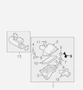 Clip de Soporte para Filtro de Aire 165987S000 Compatible con Nissan Teana, Duke, Murano, Patrol e Infiniti - Product Image 2