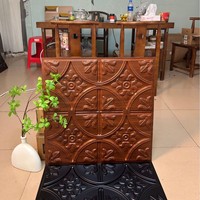 Panneau mural 3D imperméable en PVC, style relief décoratif, pour plafond et dalles de plafond intérieures 600x600mm