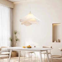 Lampe suspendue moderne en tissu ondulé, forme de fleur, LED E27, 35/40/50/60cm, pour salle à manger, chambre à coucher