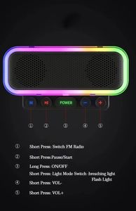 ลำโพงซับวูฟเฟอร์ไร้สายคุณภาพสูง HiFi LED RGB ลำโพงคู่ รองรับ TF/FM/AUX/BT สำหรับเล่นเกม ปาร์ตี้ ใช้ในบ้าน คอมพิวเตอร์ รุ่น Z6 - Product Image 6