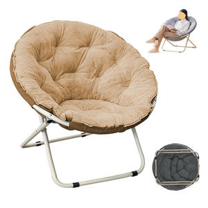 Chaise de camping en peluche de lune pliable de poche d'inclinable ronde extérieure moderne d'usine - Product Image 1