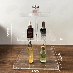 Customizable Factory-Designed Acrylic <strong>Tabletop</strong> <strong>Storage</strong> Rack Double Triple Layer for Cosmetics Perfume Bathroom Accessory <strong>Storage</strong> - Product Image 3