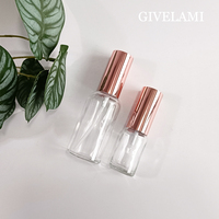 Vide transparent rond avec capuchon de brume en or rose, emballage cosmétique, 5ml, 10ml, 15ml, 20ml, 30ml, 50ml, 100ml, livraison gratuite