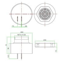 GTE GTI-4310-3P #   Sirène d'alarme étanche à sonorisation piézoélectrique 12V en ABS pour voiture et fourgonnette, injecteur piézoélectrique avec broches