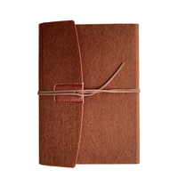 Carnet écologique 2025, cadeau promotionnel rétro, carnet en tissu feutré RPET avec fermeture et stylo