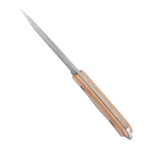 Sharp Drop Point <strong>Blade</strong> Screwed Pakkawood Handle <strong>Wrist</strong> Lanyard Hole Full Tang Fixed <strong>Blade</strong> Knife for Outdoorsman - Product Image 2