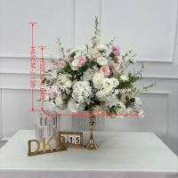 Arrangement de fleurs artificielles en rose de la marque DKB Factory Wholesale, centre de table pour mariage, boule de fleurs artificielles en soie