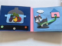 Tableau sensoriel en feutre pour bébé, livre d'activités silencieux, livre d'activités Montessori, jouet éducatif en tissu OEM pour la maternelle et les voyages