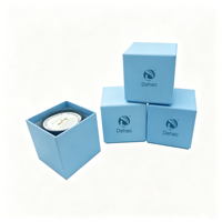 Boîte cadeau en papier rigide de luxe avec logo personnalisé, revêtement UV, gaufrage et doublure en éponge pour emballage de bougies parfumées