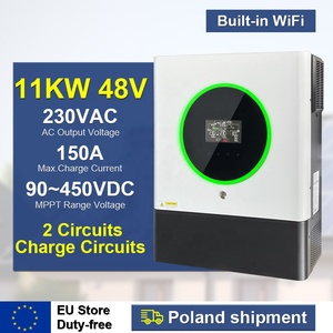 อินเวอร์เตอร์พลังงานแสงอาทิตย์แบบเฟสเดียว 11KW คลื่นไซน์บริสุทธิ์ พร้อม WIFI ในตัว สำหรับแปลงไฟ AC แบบออฟกริด สำหรับใช้ในบ้าน - Product Image 2