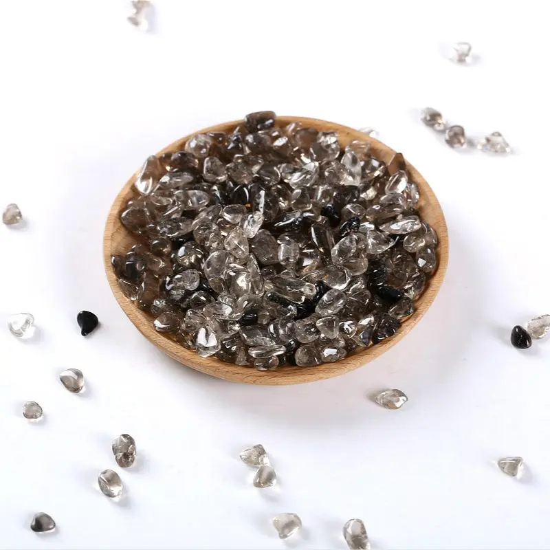Donghai natürlicher roher brauner Quarz kies rauchiger Kristall getrommelter Stein Bulk Crystal Stone Healing Reiki für Großhandel oder Geschenke
