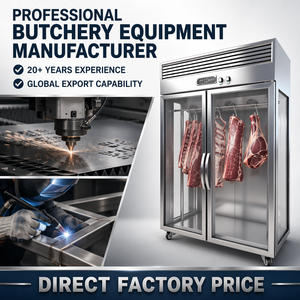 Réfrigérateur professionnel commercial pour viande, en acier inoxydable, 2, 3 ou 4 portes, vitrine réfrigérée pour boucher, série <span class=keywords><strong>GR</strong></span> - Product Image 5