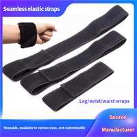 Bande élastique sans boucle à velcro, haute élasticité, auto-adhésive, avec boucle de fixation, pour la taille, le poignet, la jambe, sangle médicale