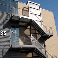 DAIYA galvanisé escaliers extérieurs avec adapté aux besoins du client de garde-corps