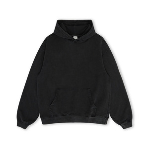 H5533 Manufacturer Wholesale Custom Heavyweight 440 Gsm 100% Cotton Acid Washed Hoodies Oversized Hoodies for Men - Product Image 2
