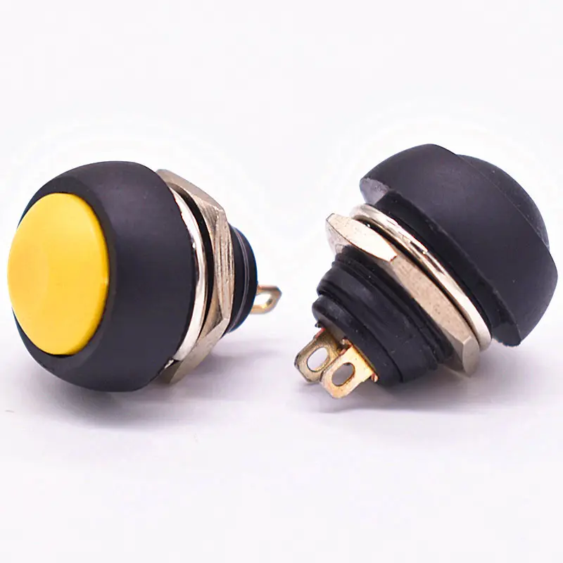 12mm 2pins DS-33B Waterproof Switch push key button PBS-33B Self-locking /Loclocked switch Waterproof