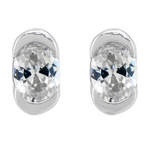 Оптовая продажа S925 стерлингового серебра Крошечные ослепительные круглые CZ классические серьги-гвоздики для женщин девочек детские ювелирные изделия подарок - Product Image 1