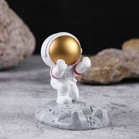 Support de téléphone universel en résine, pour astronaute, Articles décoratifs et créatifs, avec pied fendu, Kung Fu