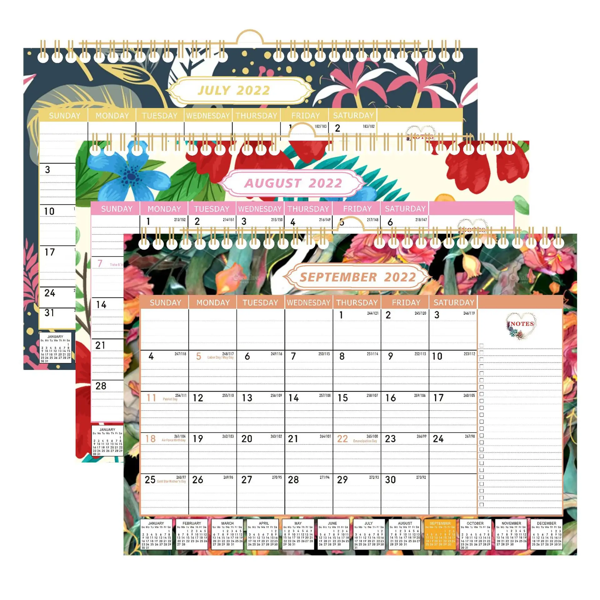 Escritorio mensual o calendario de pared grande 2024-2025 personalizado, almohadilla de papel secante de planificación gigante grande, escritorio académico de 18 meses