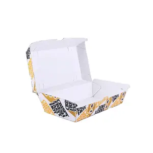 Kotak Makanan Bawa Pulang untuk Makan Siang Cepat Sushi Nasi Buah Salad Burger Karton Bergelombang Kemasan Makanan Takeaway Kotak Kertas