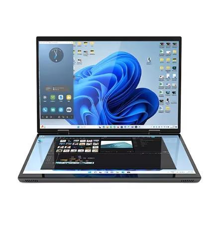 New 14''+14''  Portable Business Laptop Touch Screens Dual Hand Writing 360 Degree Flipping Office Laptop Computer