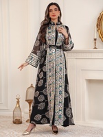 Abaya de fête pour femme 2026, ensemble 2 pièces, Kaftan Jalabiya élégant, Robe longue musulmane de Dubaï, Caftan Ramadan, Robe longue Abaya