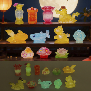 Figuras de Resina Miniatura que Brillan en la Oscuridad, Estilos de Animales y Flores <span class=keywords><strong>para</strong></span> Casa de Muñecas, Jardín de Hadas, Decoración de Micropaisajes, Venta al Por Mayor - Product Image 3
