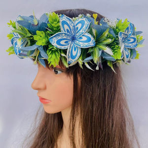 Hawaii Aloha Girl Tiare Fleurs Haku Leis Bandeau Floral Couronne du Nouvel An pour Noël Saint Valentin Nouvel An Chinois - Product Image 4