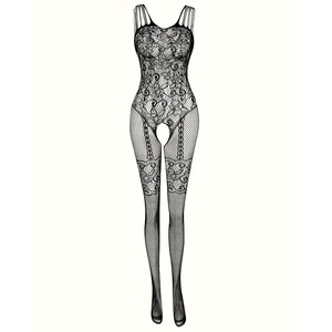 Ensemble nuisette et bas en dentelle de nylon style européen-américain, tissu Dobby, uniforme séduisant, allure jeune et pure, accessoires de lingerie, ensemble une pièce - Product Image 4