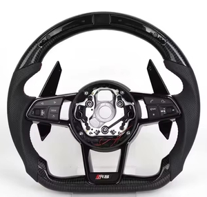 Volant Sport Élite Amélioré en Carbone Brillant et Cuir Nappa avec Chauffage – Ensemble Complet pour Véhicules <span class=keywords><strong>Audi</strong></span> A, <span class=keywords><strong>Q</strong></span>, RS, TT, R8 - Product Image 4