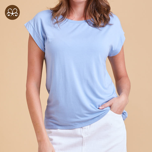 Logo personnalisé femmes haut d'<span class=keywords><strong>allaitement</strong></span> maternité à manches courtes vente en gros confortable T-shirts d'<span class=keywords><strong>allaitement</strong></span> - Product Image 3