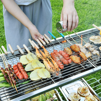 Barbecues portables en acier inoxydable pliables et réglables en hauteur pour plus de 5 personnes, pour mariages, camping, etc.