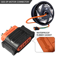 QS3 konektor 3P sepeda Motor elektrik, e-bike colokan daya tahan air baterai Lithium konektor kawat Motor