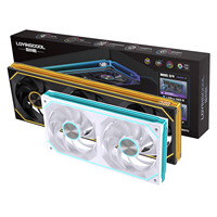 LOVINGCOOL Ventilateur RVB Super Nouveau Style avec Affichage RPM 240/360, Ventilateur Intégré Fonctionnel avec Long Écran Miroir pour Boîtiers PC d'Ordinateur