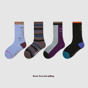 Otoño nuevos calcetines <span class=keywords><strong>de</strong></span> algodón para niños contraste Color rayas Casual letras sin hueso calcetines <span class=keywords><strong>de</strong></span> bebé para niños <span class=keywords><strong>de</strong></span> punto al por mayor - Product Image 6