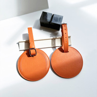 Étiquette de bagage en cuir microfibre ultra-légère, style rétro européen-américain, personnalisable, pour valise, DIY, avion, produit transfrontalier très demandé